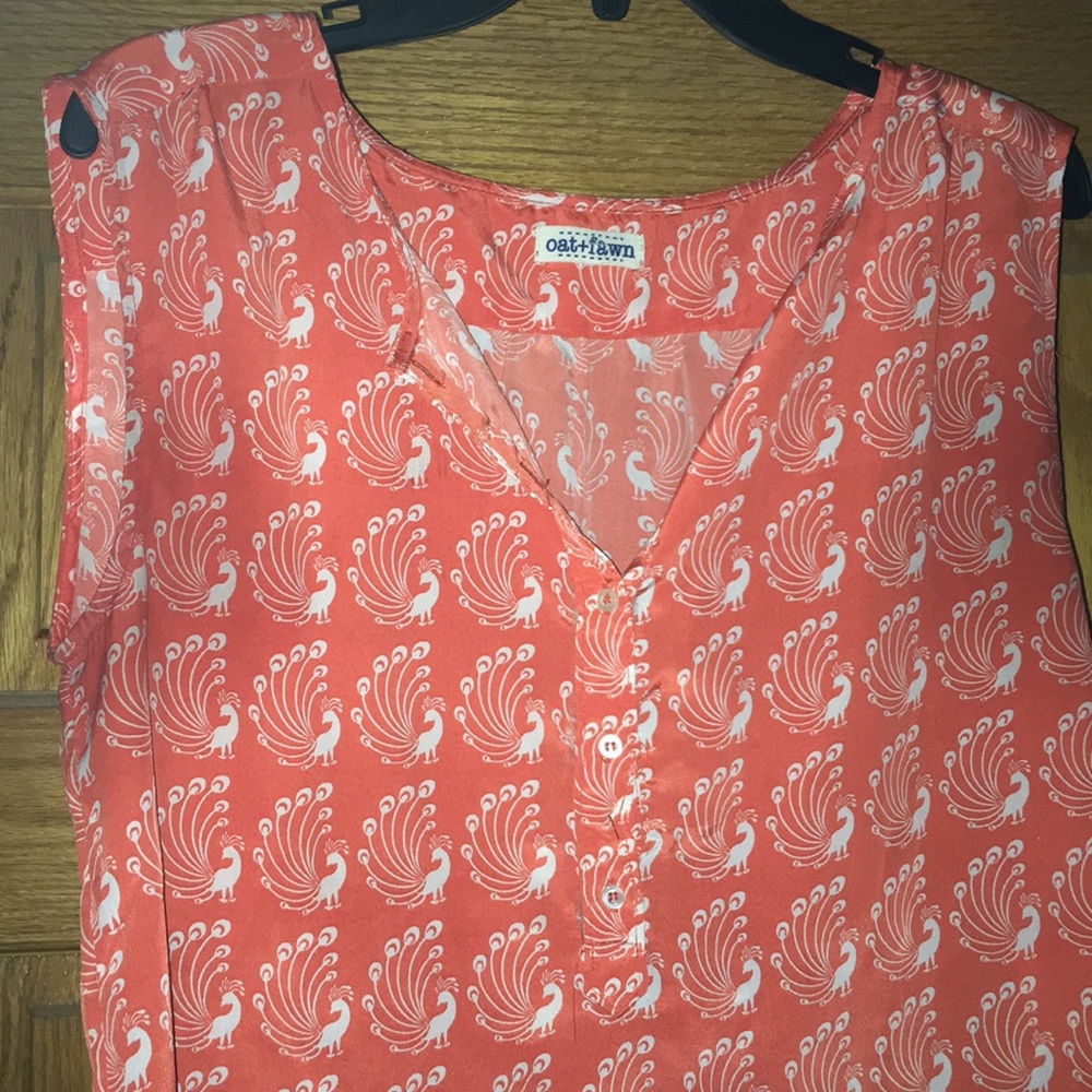 Cute Peacock Print Top